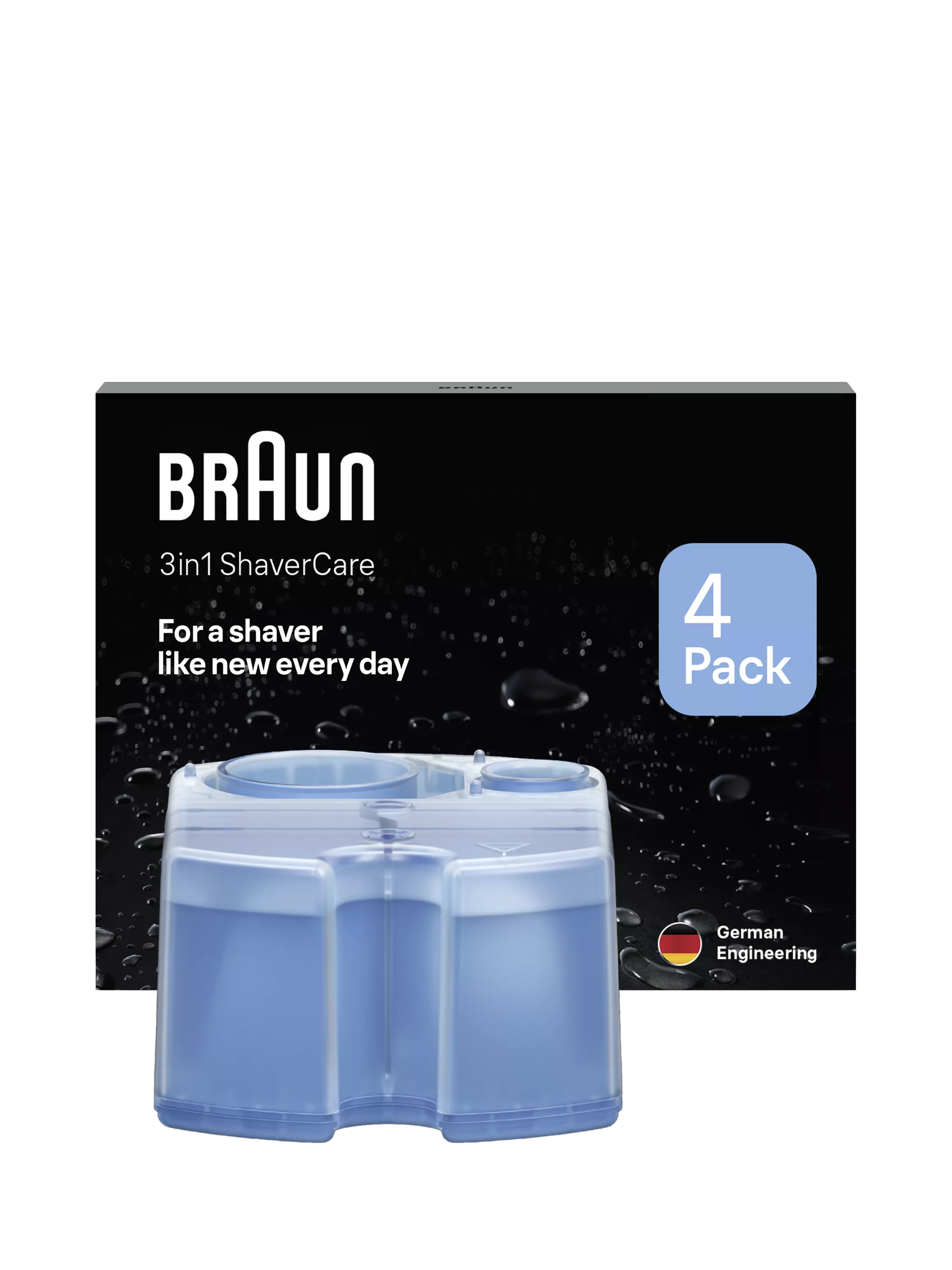 Braun Shaver Care Refill 4 Pack, imported from the UK