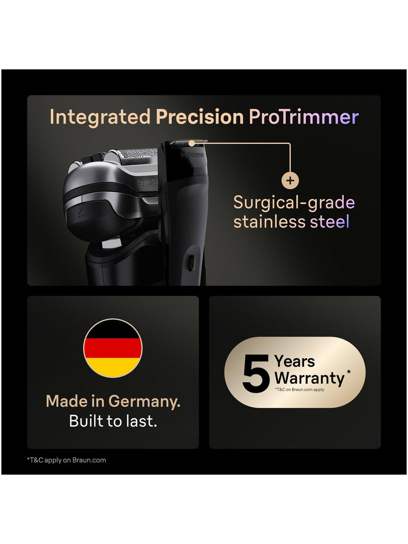 Braun Series 9 PRO+ electric shaver black (British brand)