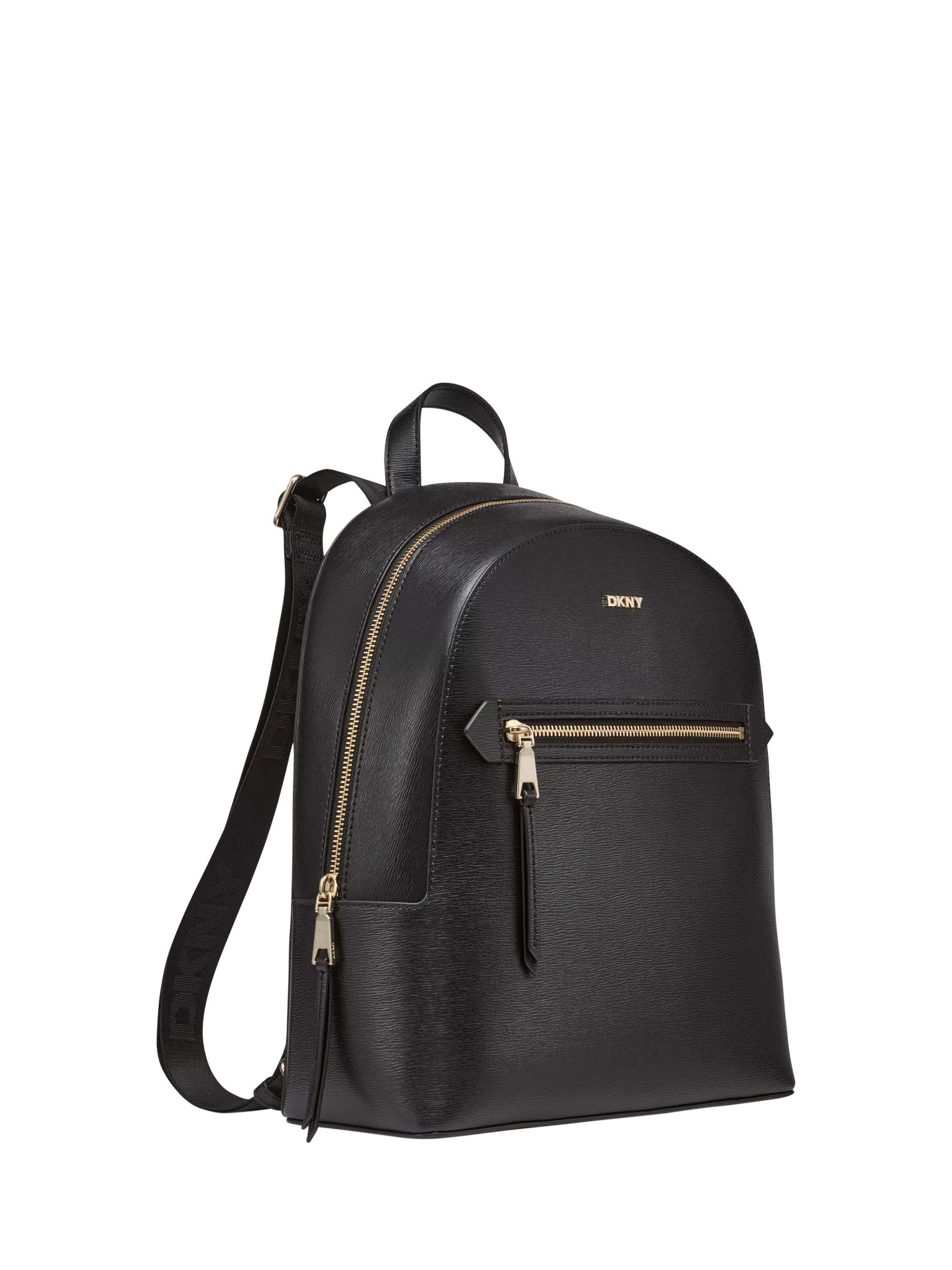 DKNY Bryant Avenue backpack in black and gold, imported from the UK