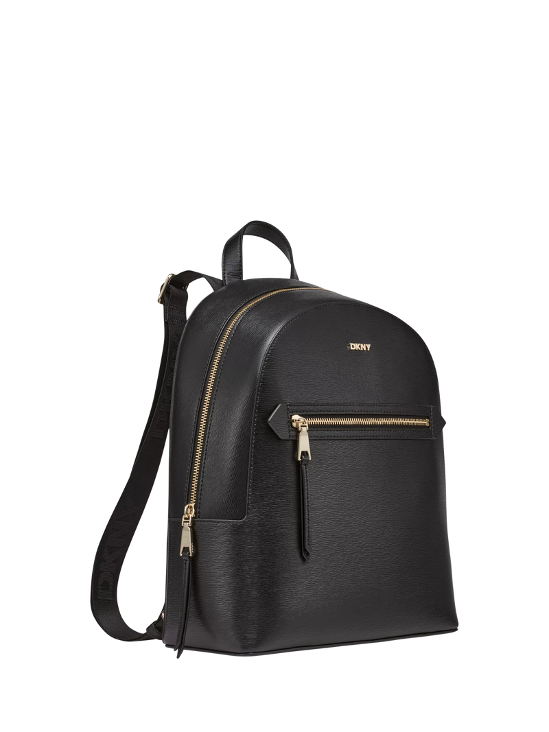 DKNY Bryant Avenue backpack in black and gold, imported from the UK