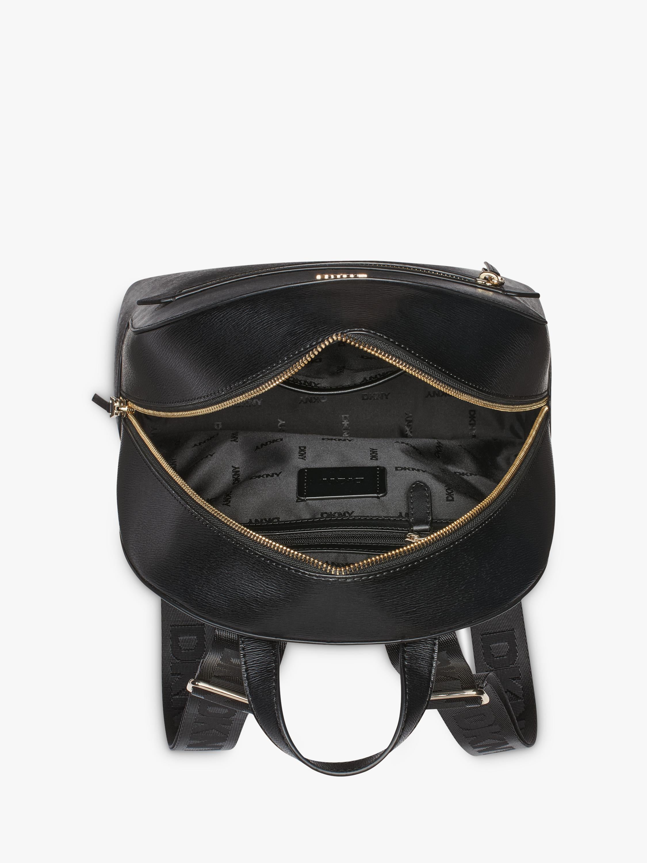 DKNY Bryant Avenue backpack in black and gold, imported from the UK