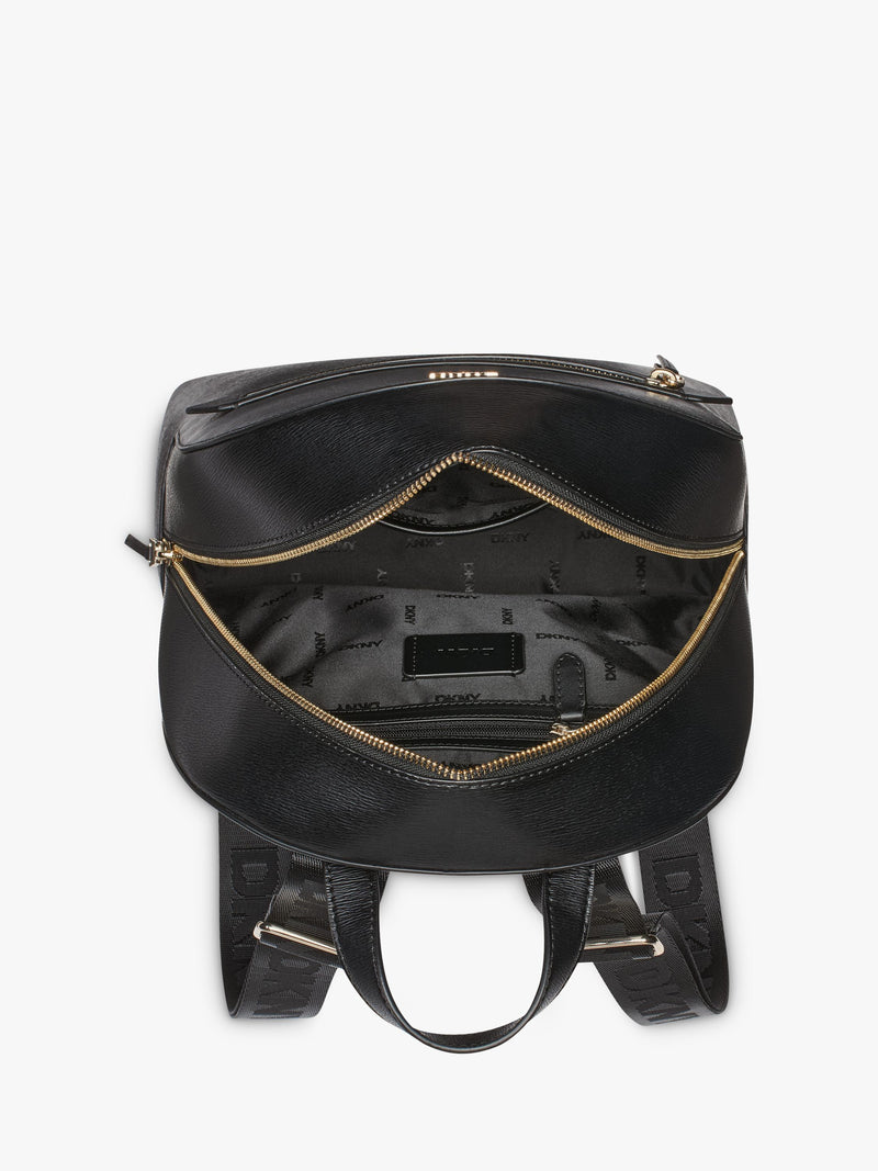 DKNY Bryant Avenue backpack in black and gold, imported from the UK