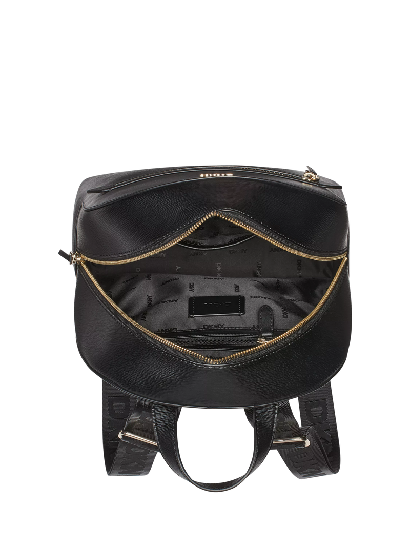 DKNY Bryant Avenue backpack in black and gold, imported from the UK
