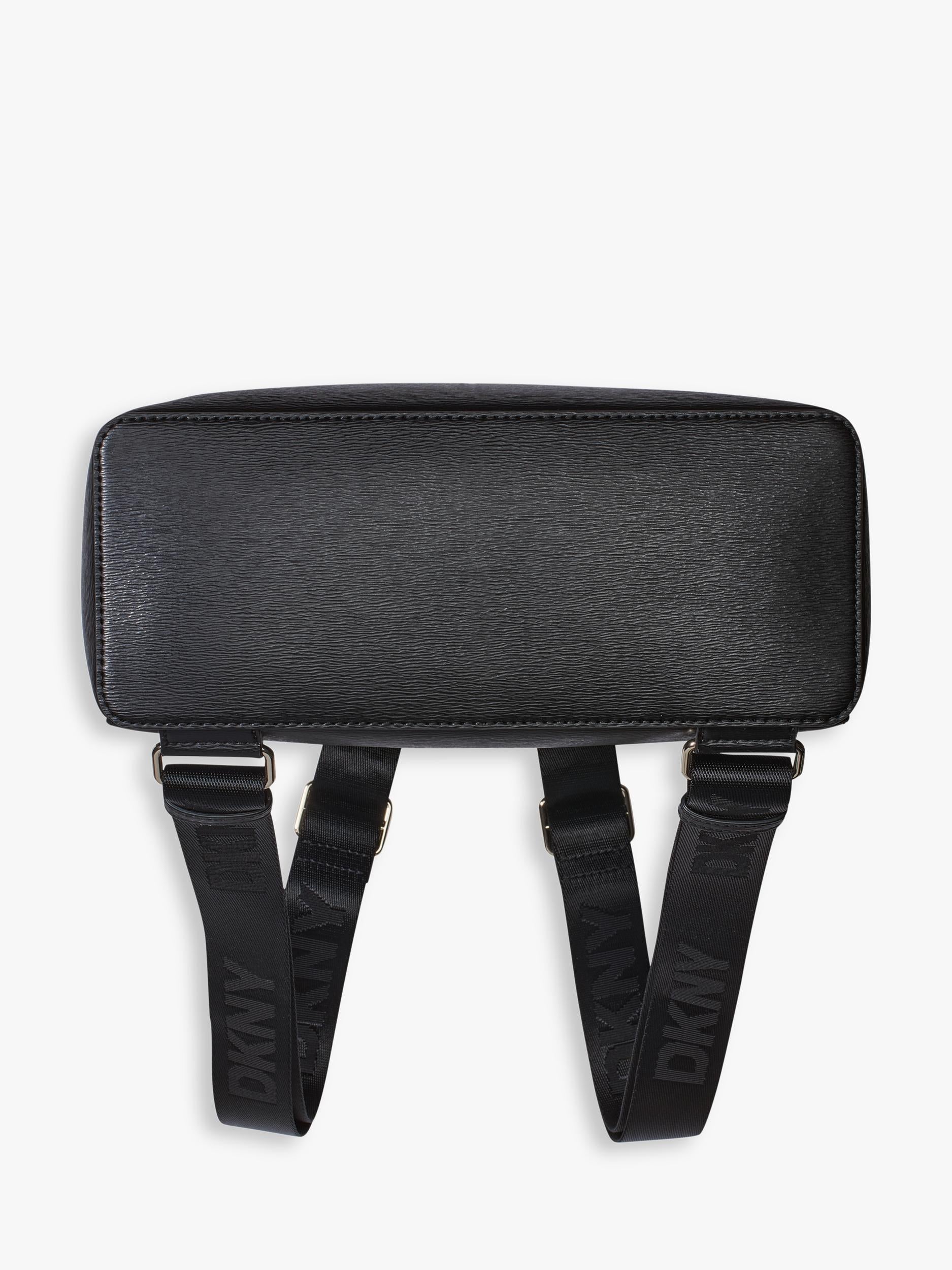 DKNY Bryant Avenue backpack in black and gold, imported from the UK