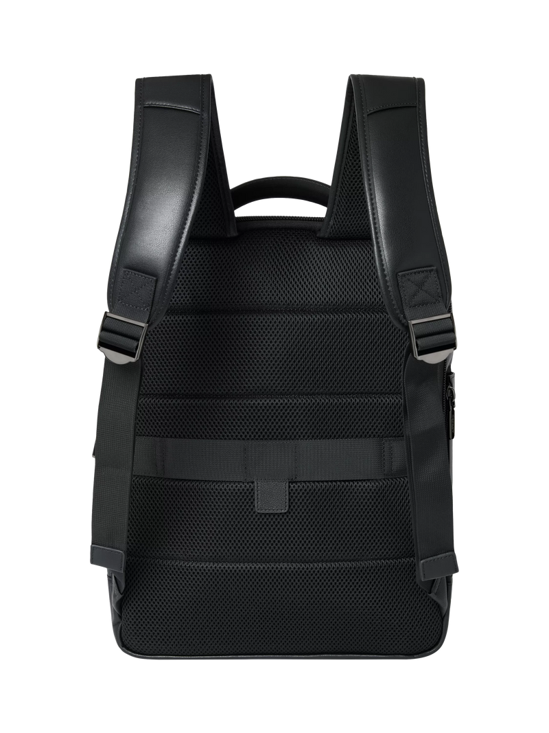 OSPREY LONDON Charlie black leather backpack, imported from the UK