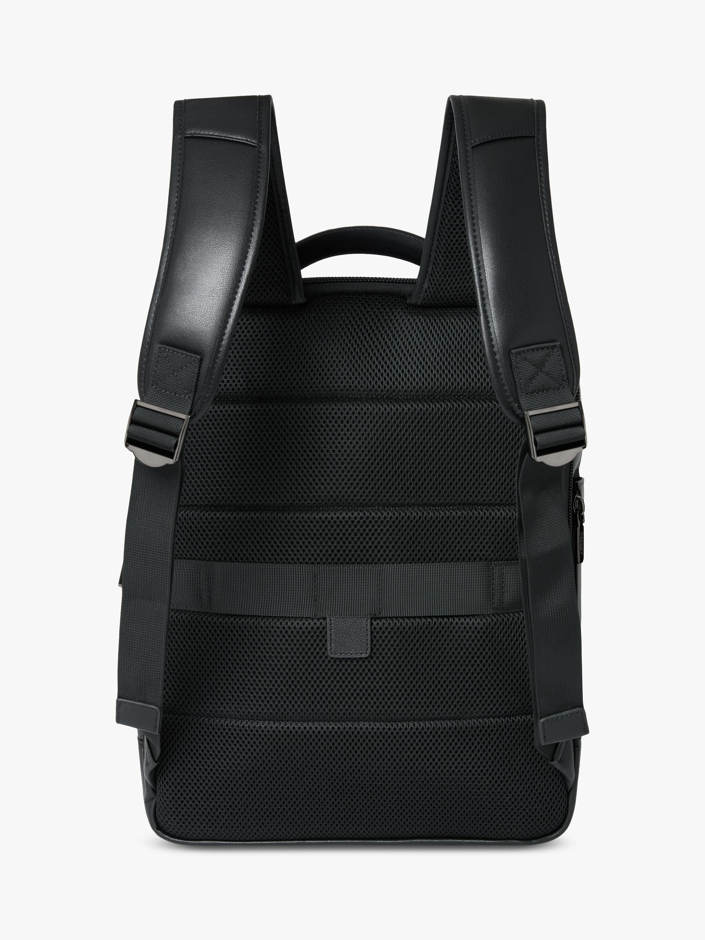 OSPREY LONDON Charlie black leather backpack, imported from the UK