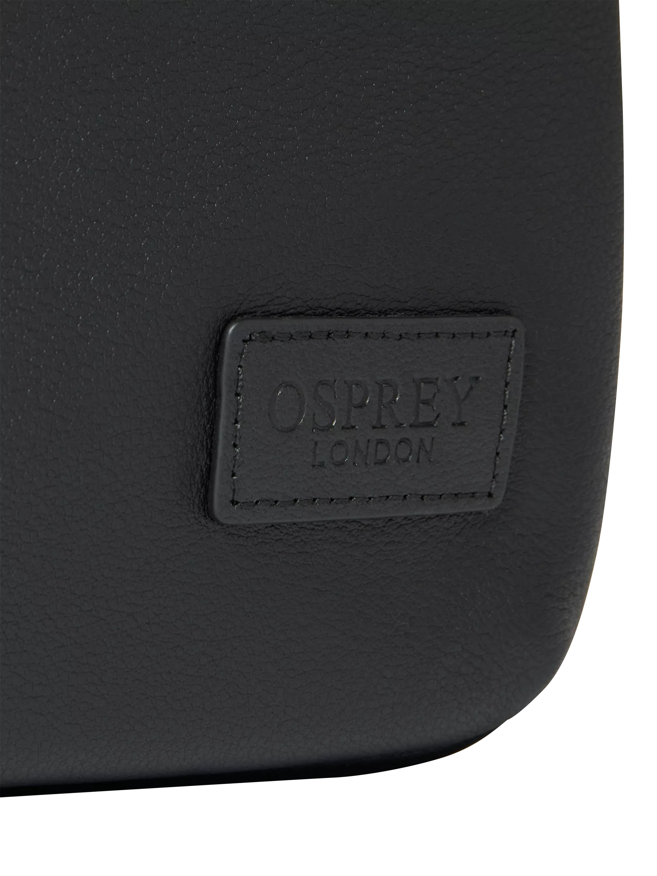 OSPREY LONDON Charlie black leather backpack, imported from the UK