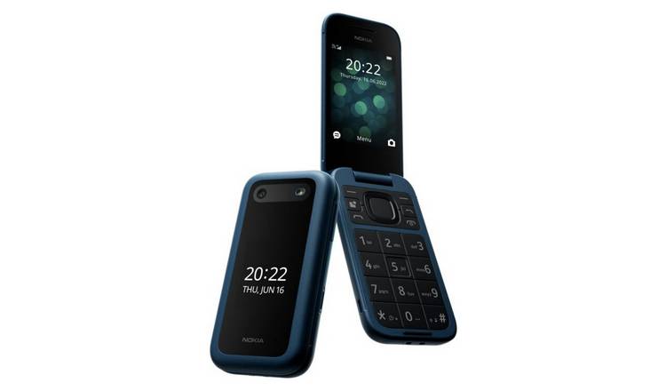 Nokia 2660 Flip mobile phone blue, UK version