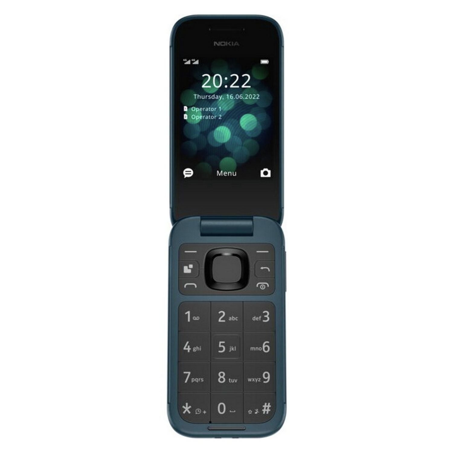 Nokia 2660 Flip mobile phone blue, UK version