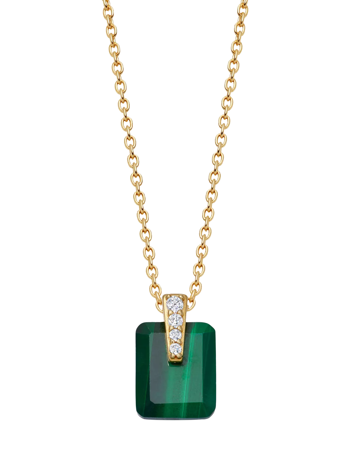 Astley Clarke Gold Deco Sapphire Pendant Necklace 46cm
