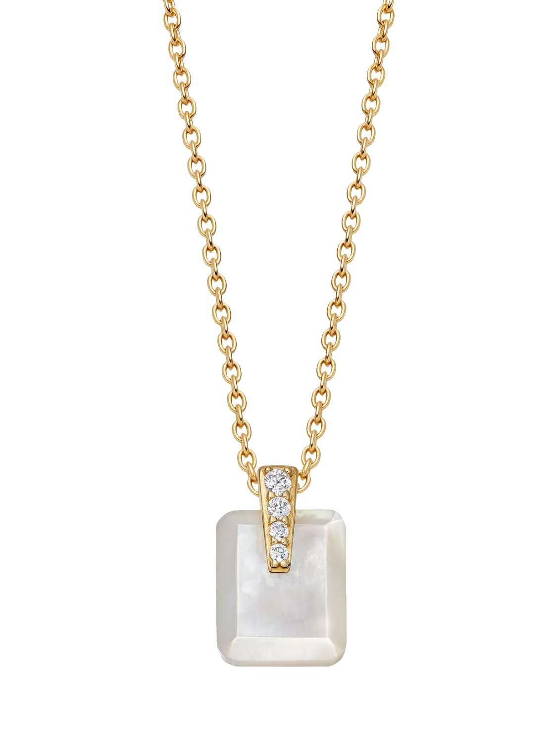 Astley Clarke Gold Deco Sapphire Pendant Necklace 46cm