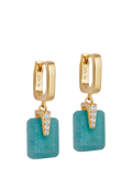 Astley Clarke Amazonite Art Deco drop huggie earrings - British product