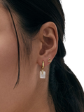 Astley Clarke Deco Earrings white sapphire and mother-of-pearl, imported from the UK