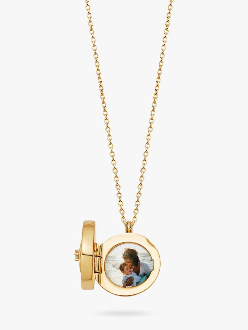 Astley Clarke North Star locket necklace gold blue lapis lazuli (British brand)