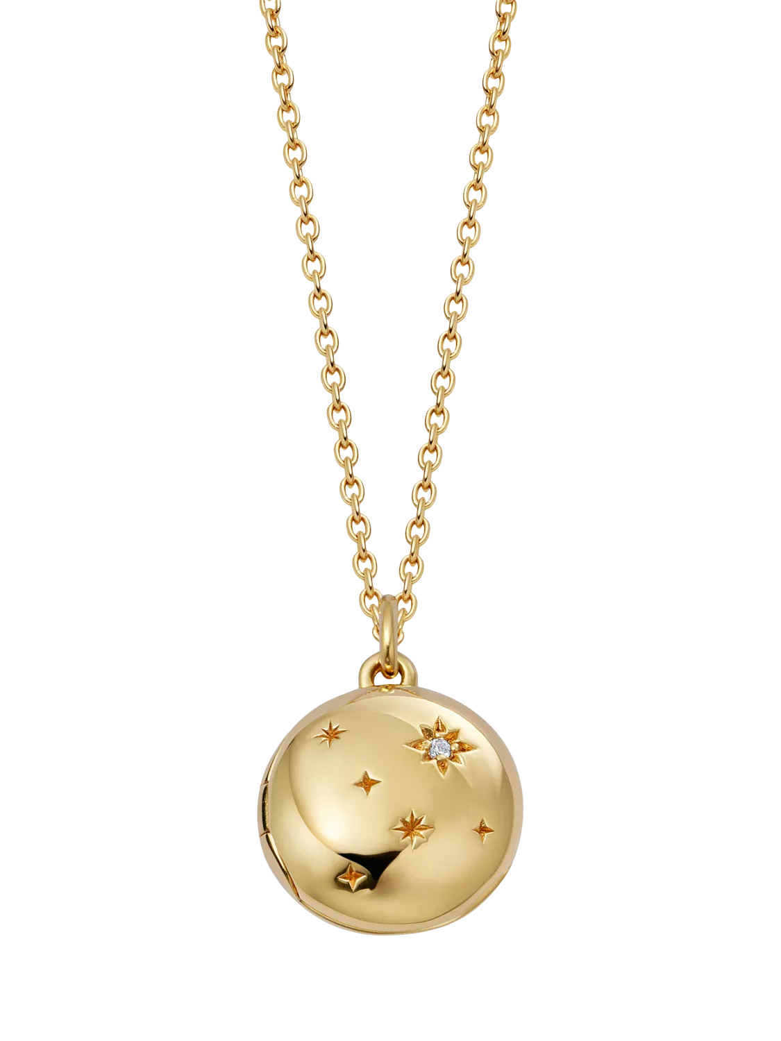 Astley Clarke White Sapphire Locket Necklace - 46cm