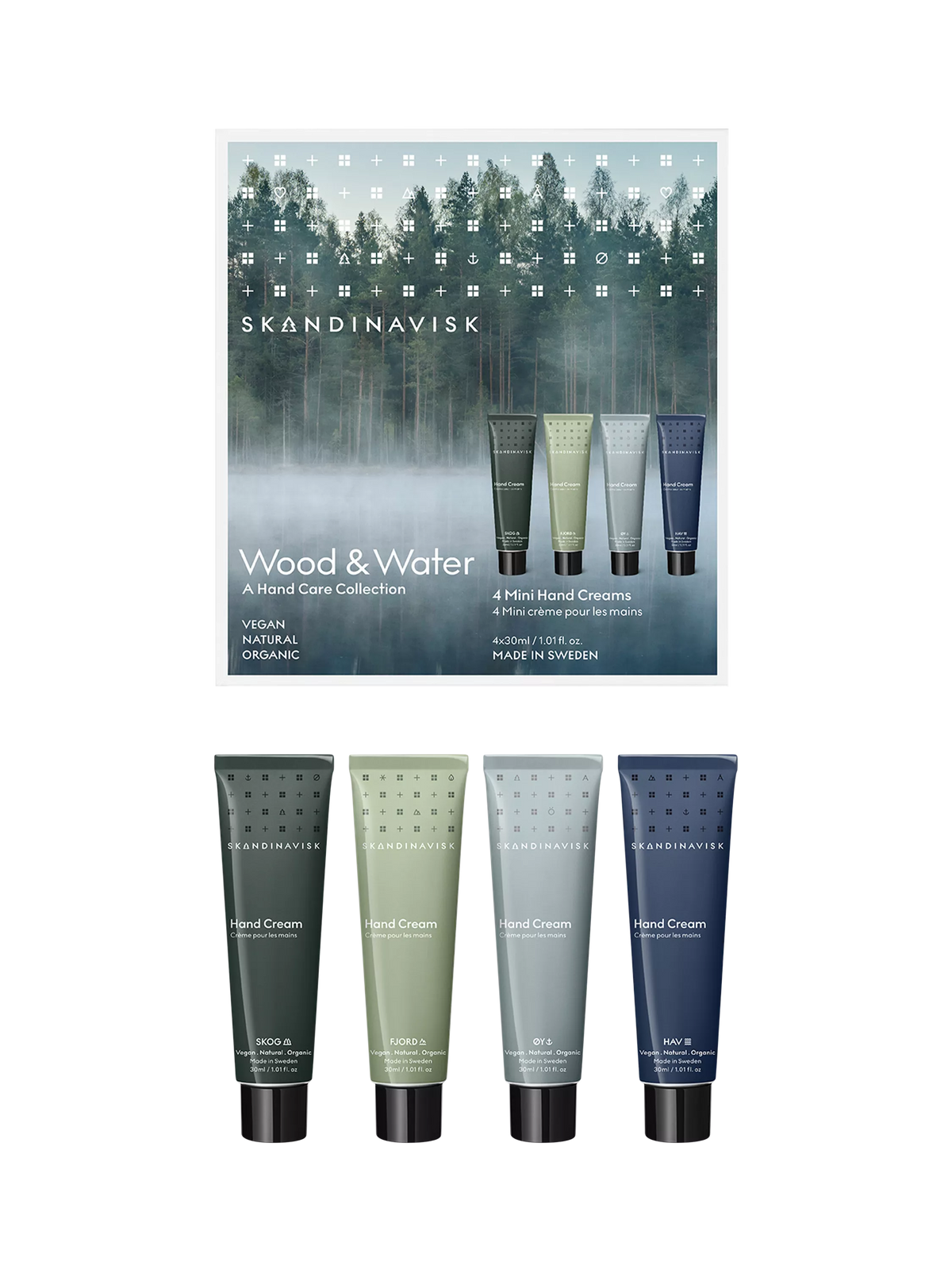 SKANDINAVISK hand cream set of 4 scents - British product