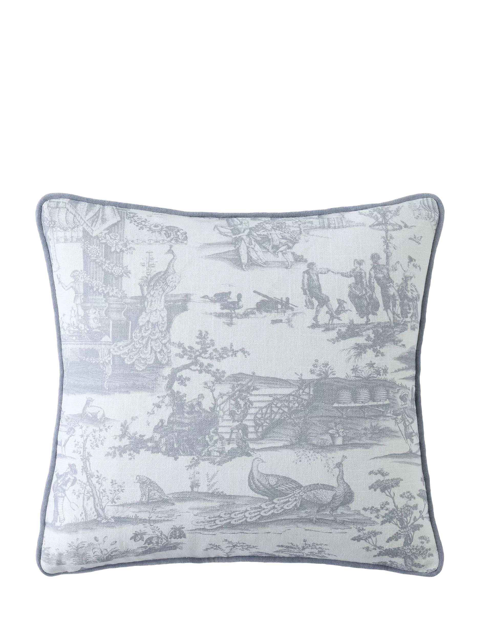 Laura Ashley Braysmith Toile cushion in blue 45x45cm (British brand)