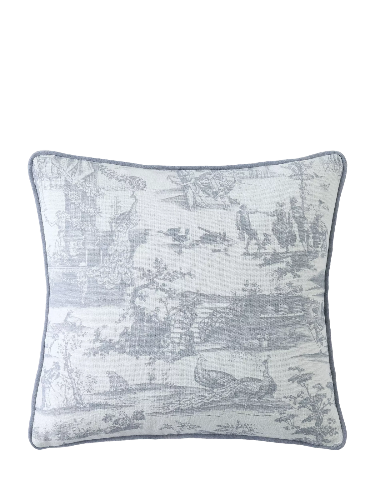 Laura Ashley Braysmith Toile cushion in blue 45x45cm (British brand)