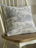 Laura Ashley Braysmith Toile cushion in blue 45x45cm (British brand)
