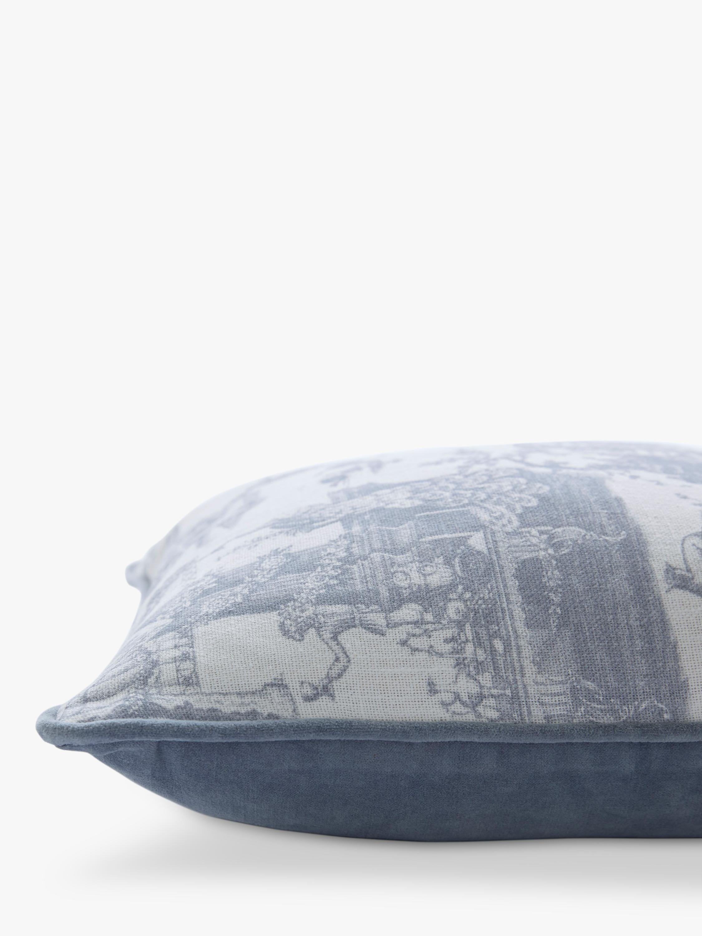 Laura Ashley Braysmith Toile cushion in blue 45x45cm (British brand)
