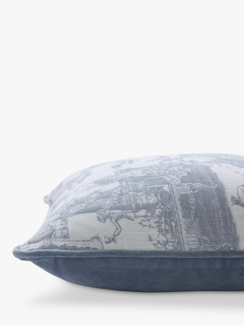 Laura Ashley Braysmith Toile cushion in blue 45x45cm (British brand)