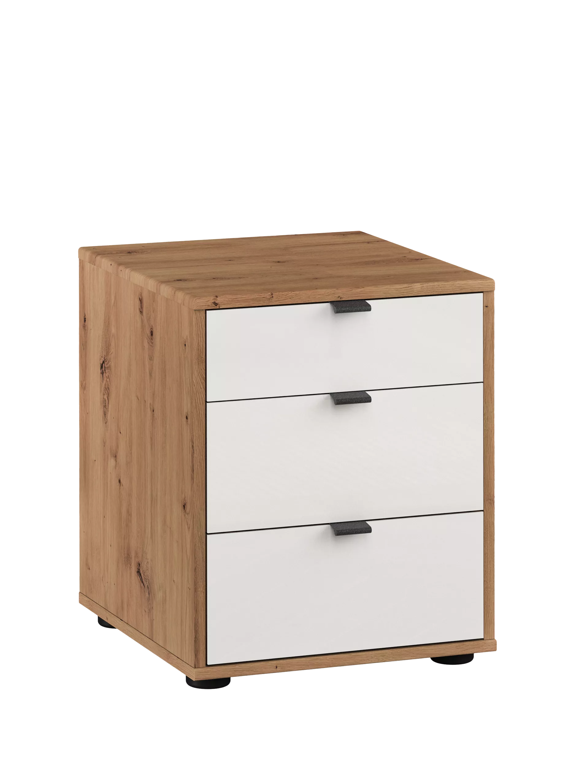 John Lewis Aspen 3 drawer bedside table with glass fronts, UK version