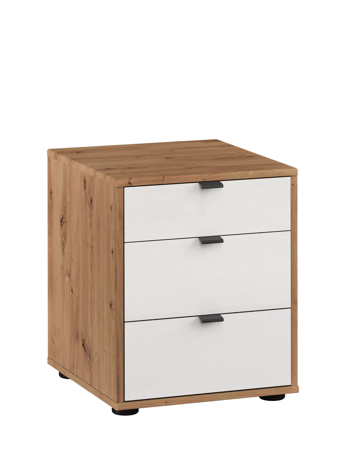 John Lewis Aspen 3 drawer bedside table with glass fronts, UK version