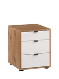 John Lewis Aspen 3 drawer bedside table with glass fronts, UK version