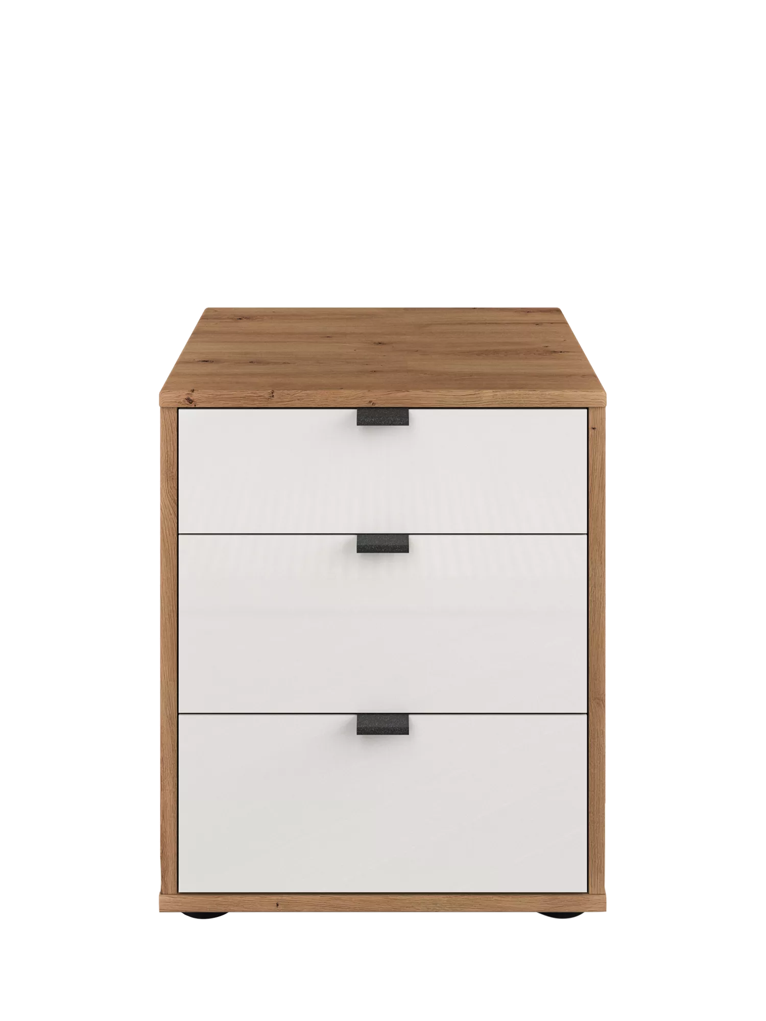 John Lewis Aspen 3 drawer bedside table with glass fronts, UK version