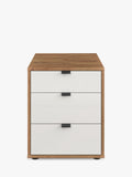 John Lewis Aspen 3 drawer bedside table with glass fronts, UK version