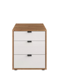 John Lewis Aspen 3 drawer bedside table with glass fronts, UK version