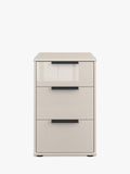 John Lewis Newlyn 3 glass drawer bedside table, imported from the UK