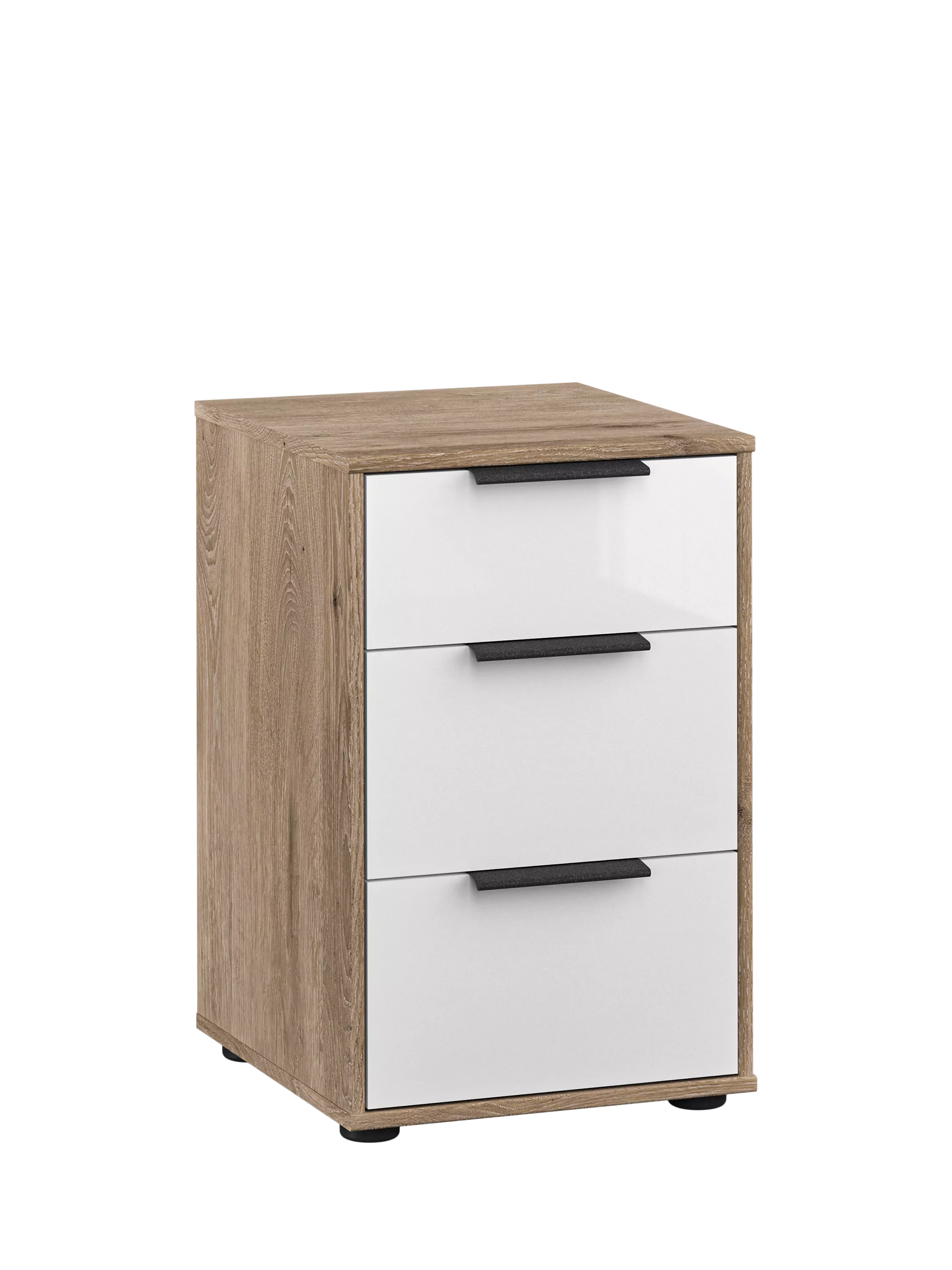 John Lewis Newlyn 3 Glass Drawer Bedside Table