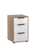 John Lewis Newlyn 3 Glass Drawer Bedside Table