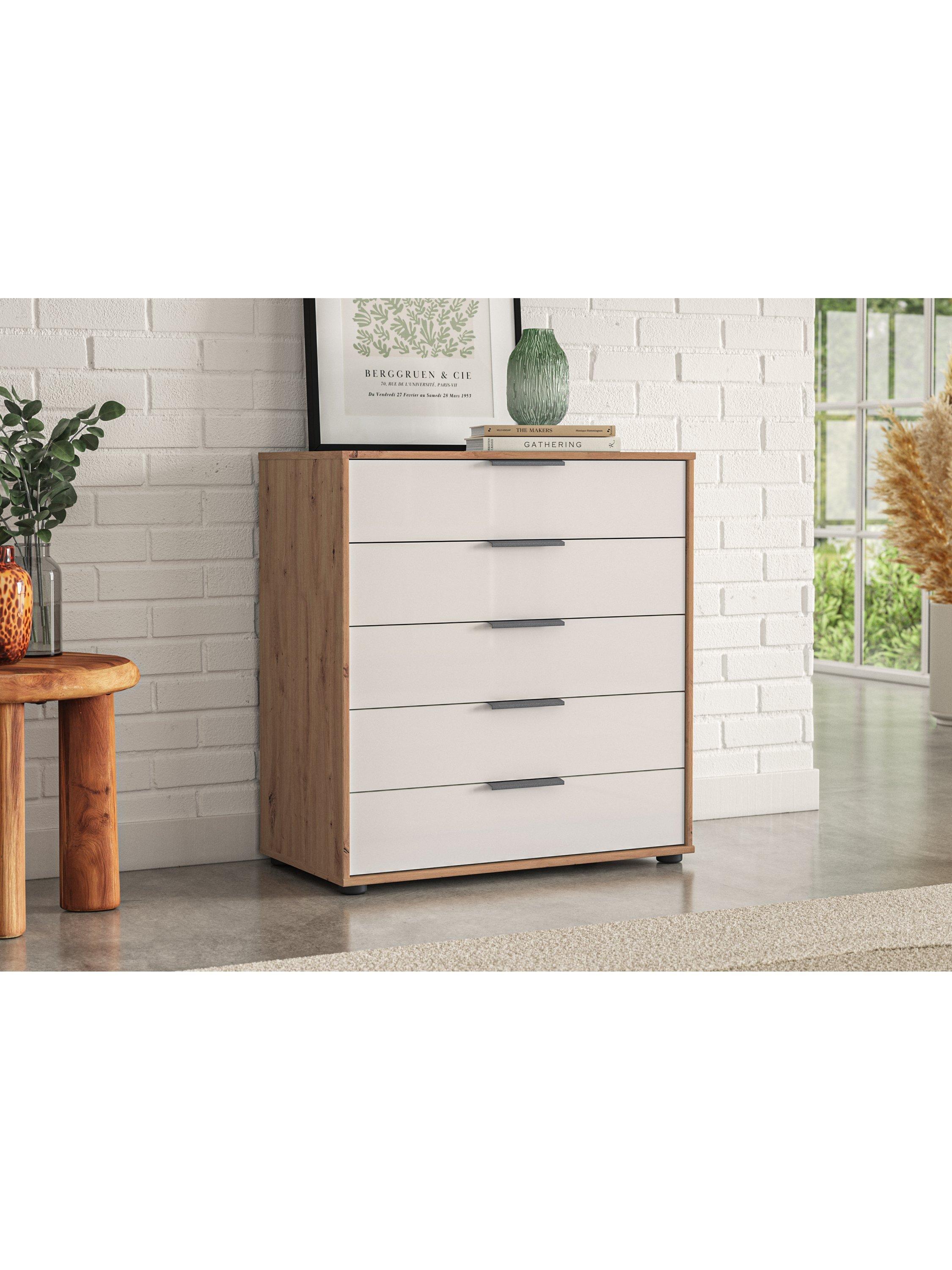 John Lewis Osaka Wide 5-drawer glass chest, imported from the UK
