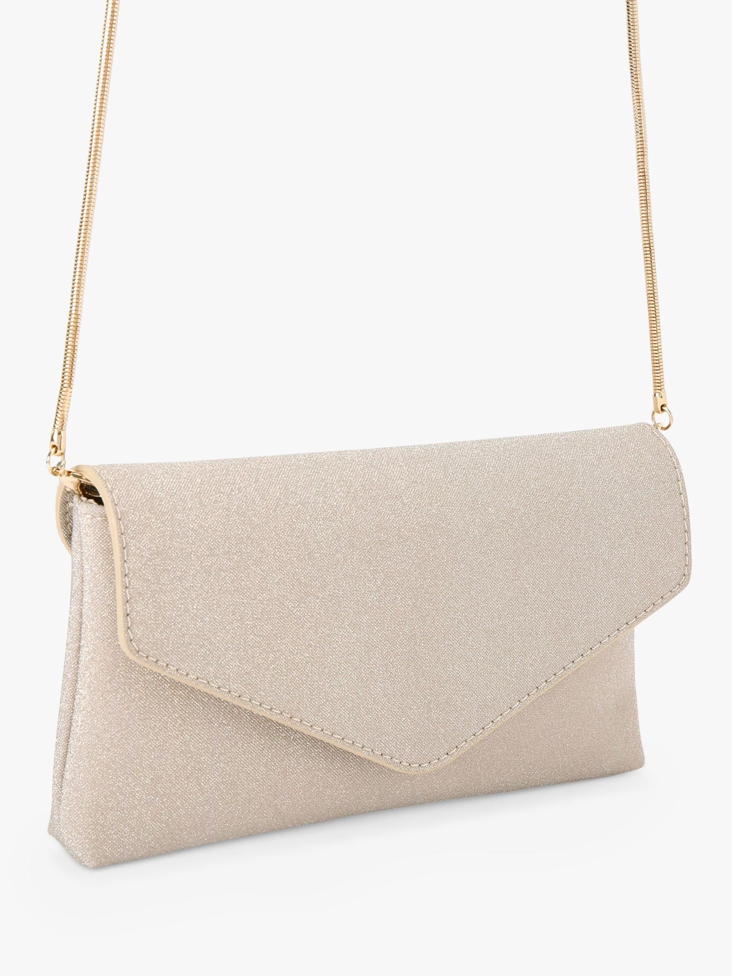 KG Kurt Geiger gold clutch evening bag, imported from the UK