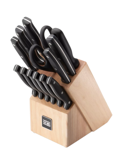 John Lewis Taylor's Eye Witness Filled Rubber Wood Kitchen Knife Block with Honing Steel, 13 Piece- Buy online at McGrocer
