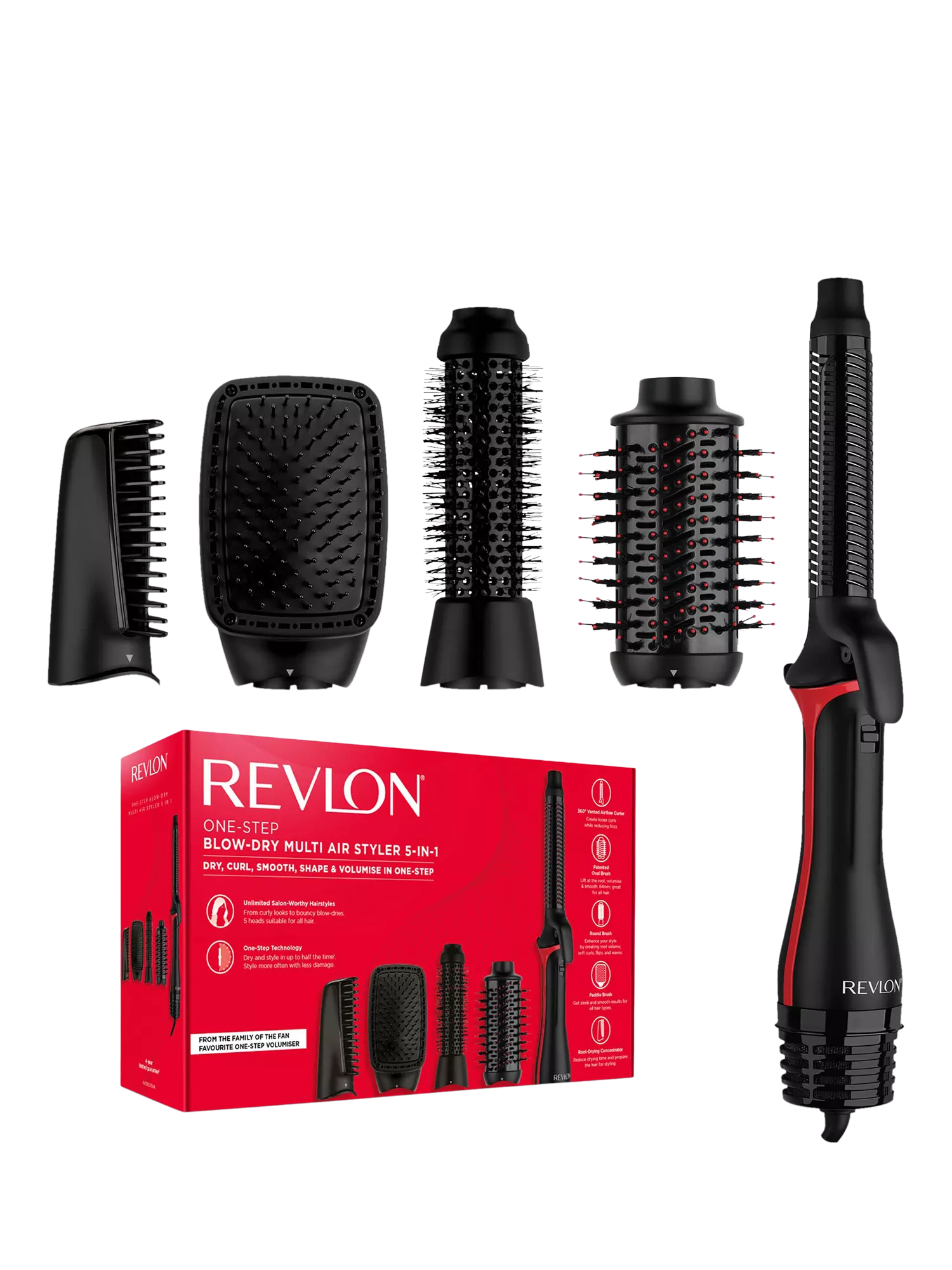 Revlon One Step 5-in-1 hair styler black imported from the UK