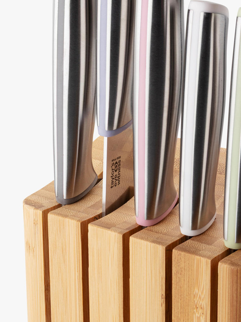 Taylor's Eye Witness Chromachef 5-piece knife block set (British brand)