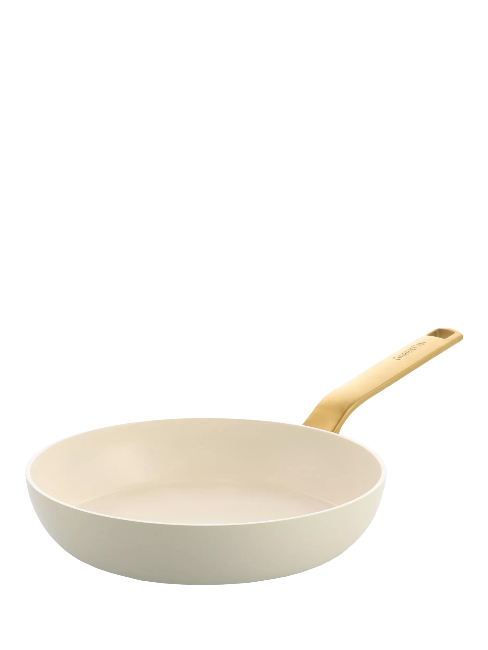 GreenPan ceramic non-stick frying pan, cream - British product
