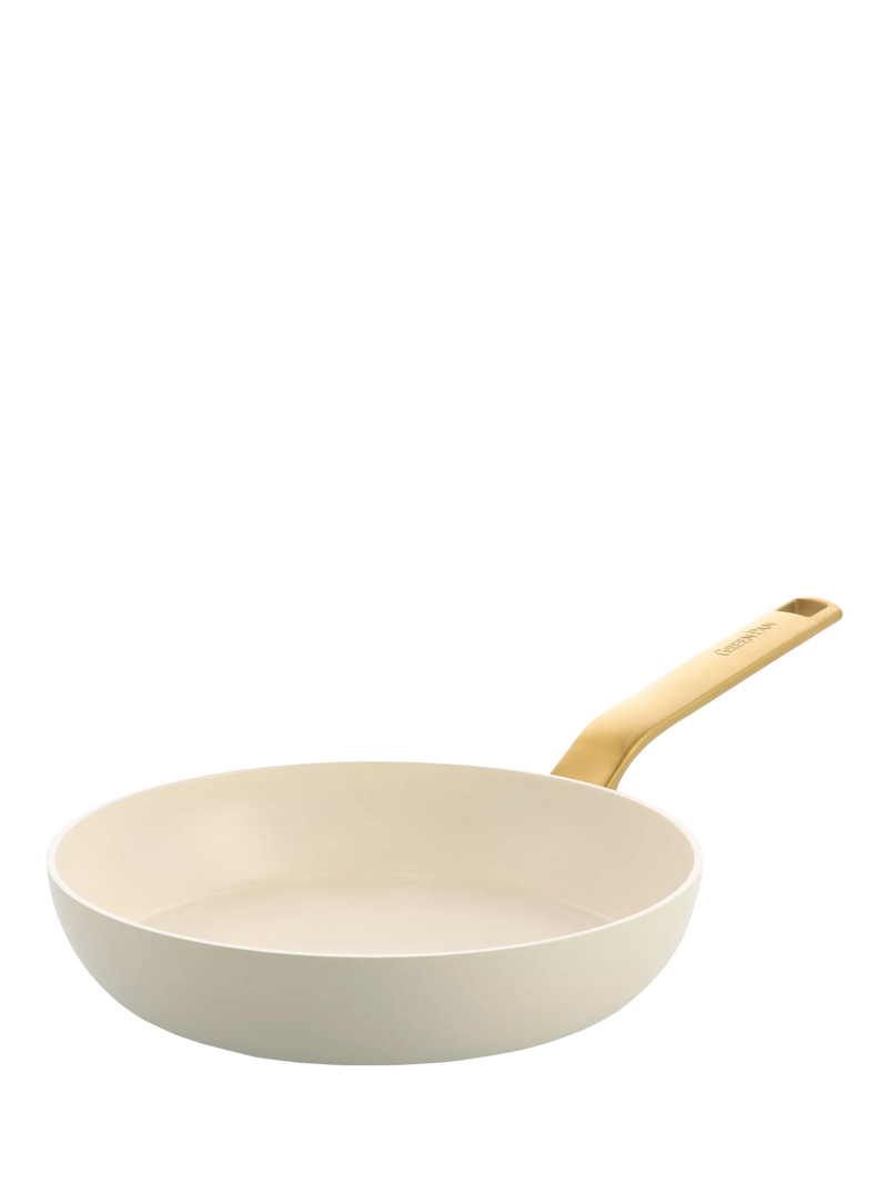 GreenPan ceramic non-stick frying pan, cream - British product