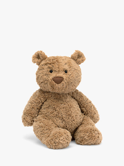 Stor kosebamse med rufsete brun pels for kosetid