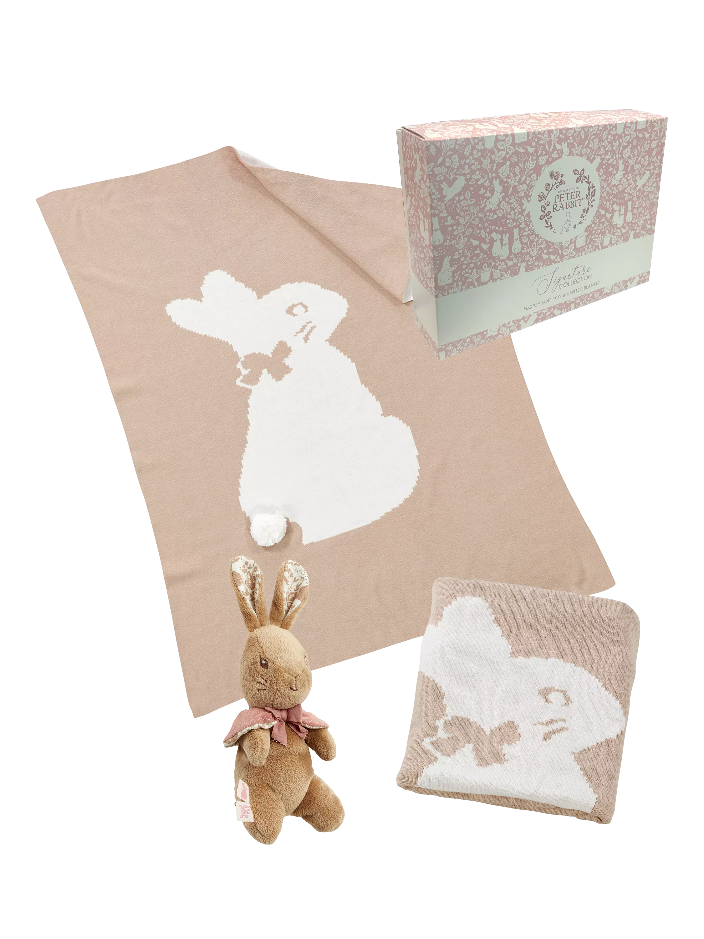 Rainbow Designs baby gift set Peter Rabbit Flopsy pink, imported from the UK