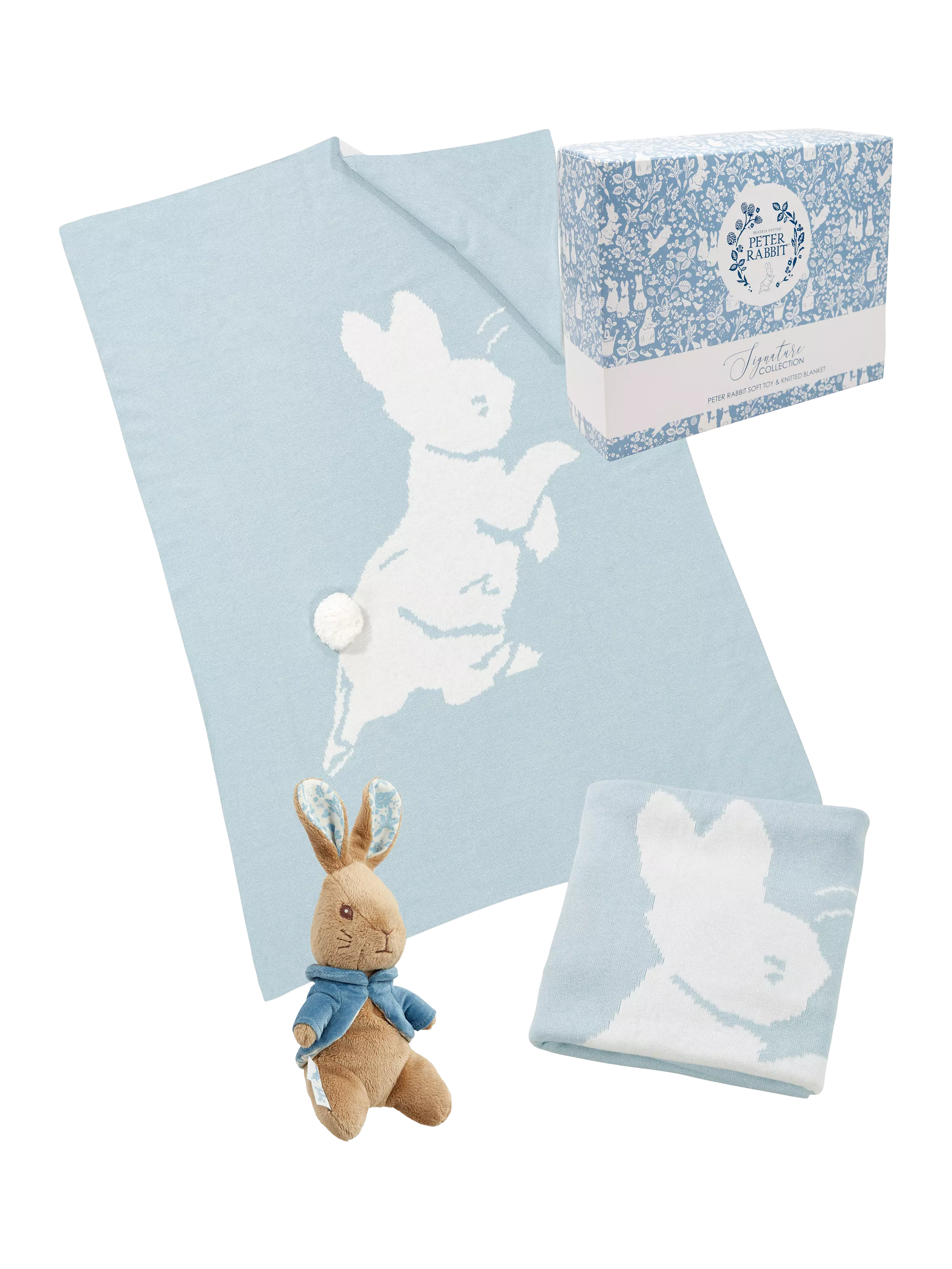 Rainbow Designs Peter Rabbit soft toy and blanket gift set (British brand)