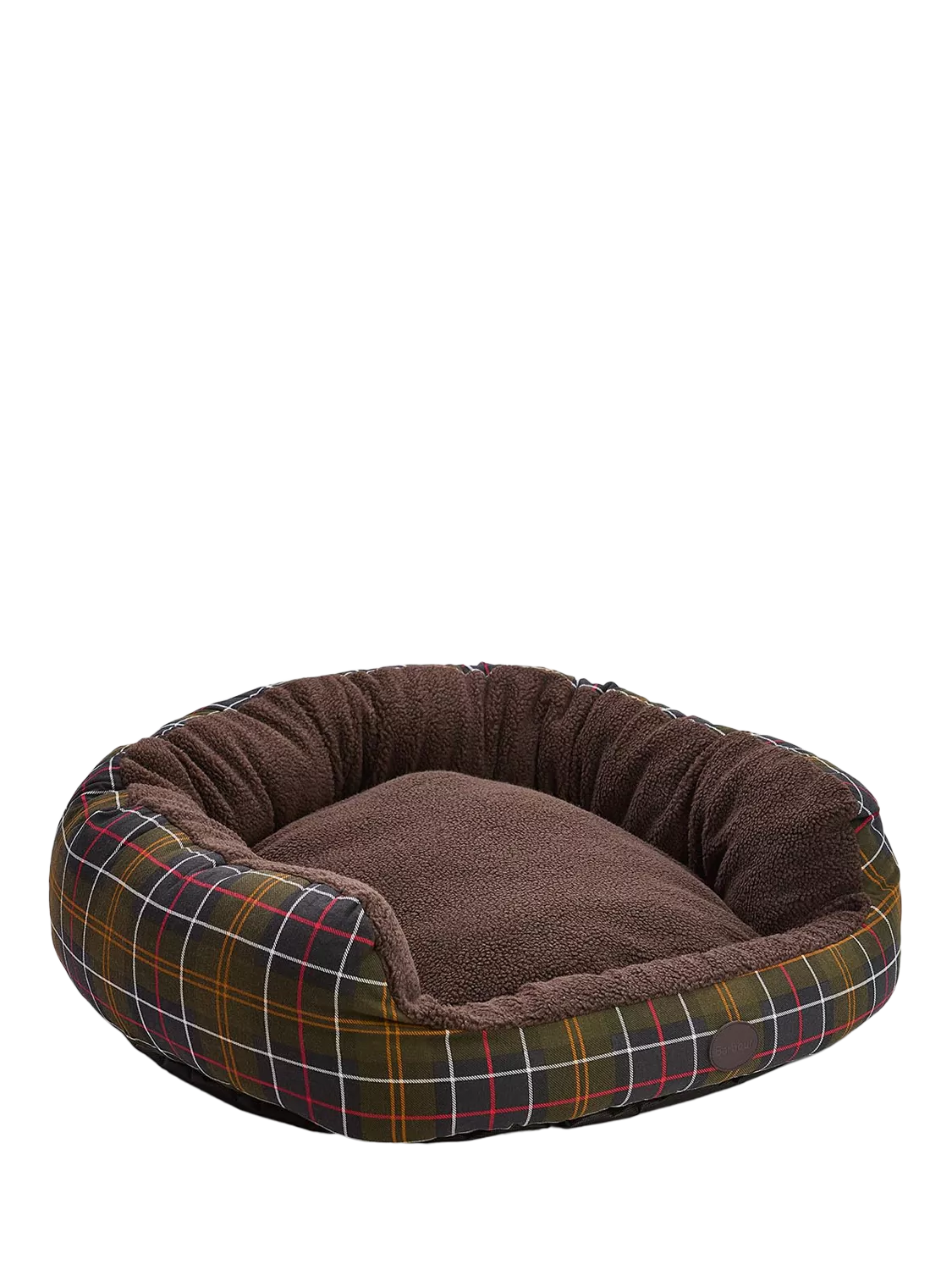Barbour Tartan Trim Snuggle Dog Bed 35in (British brand)
