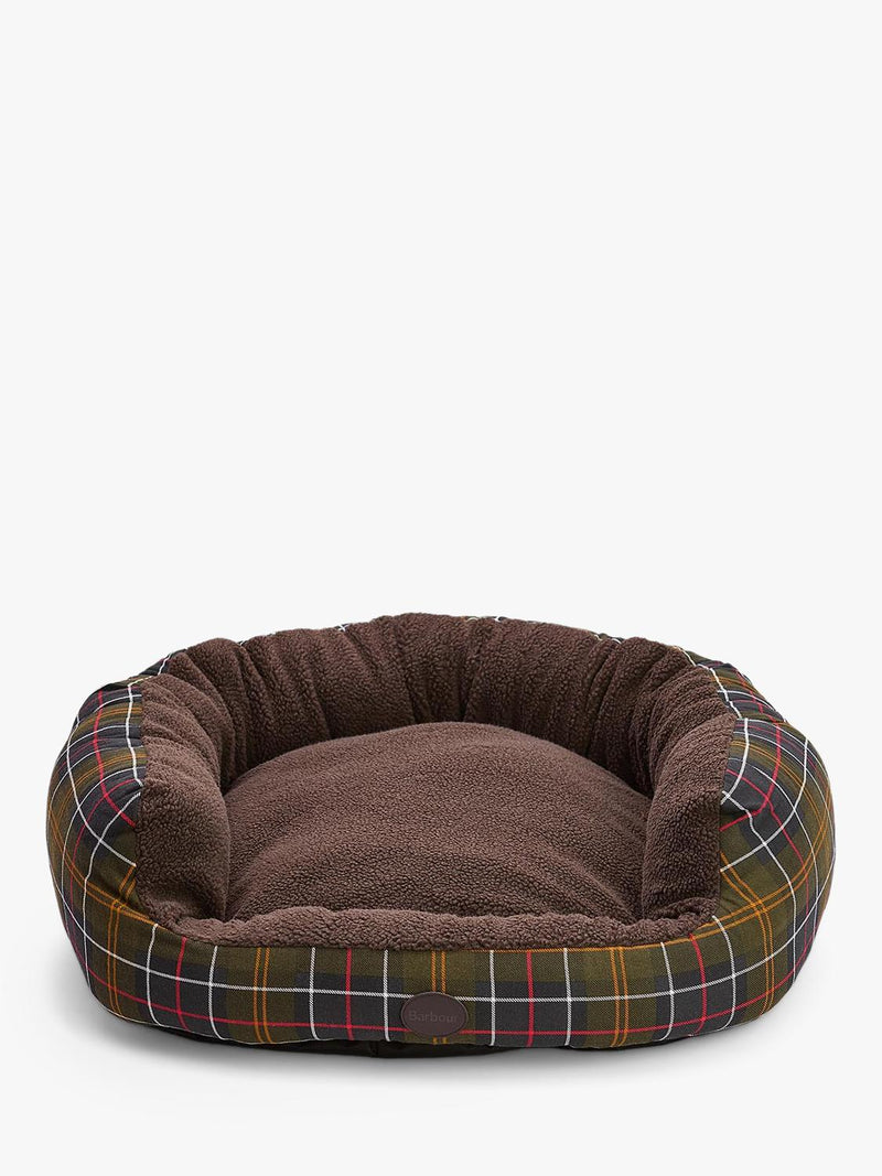 Barbour Tartan Trim Snuggle Dog Bed 35in (British brand)