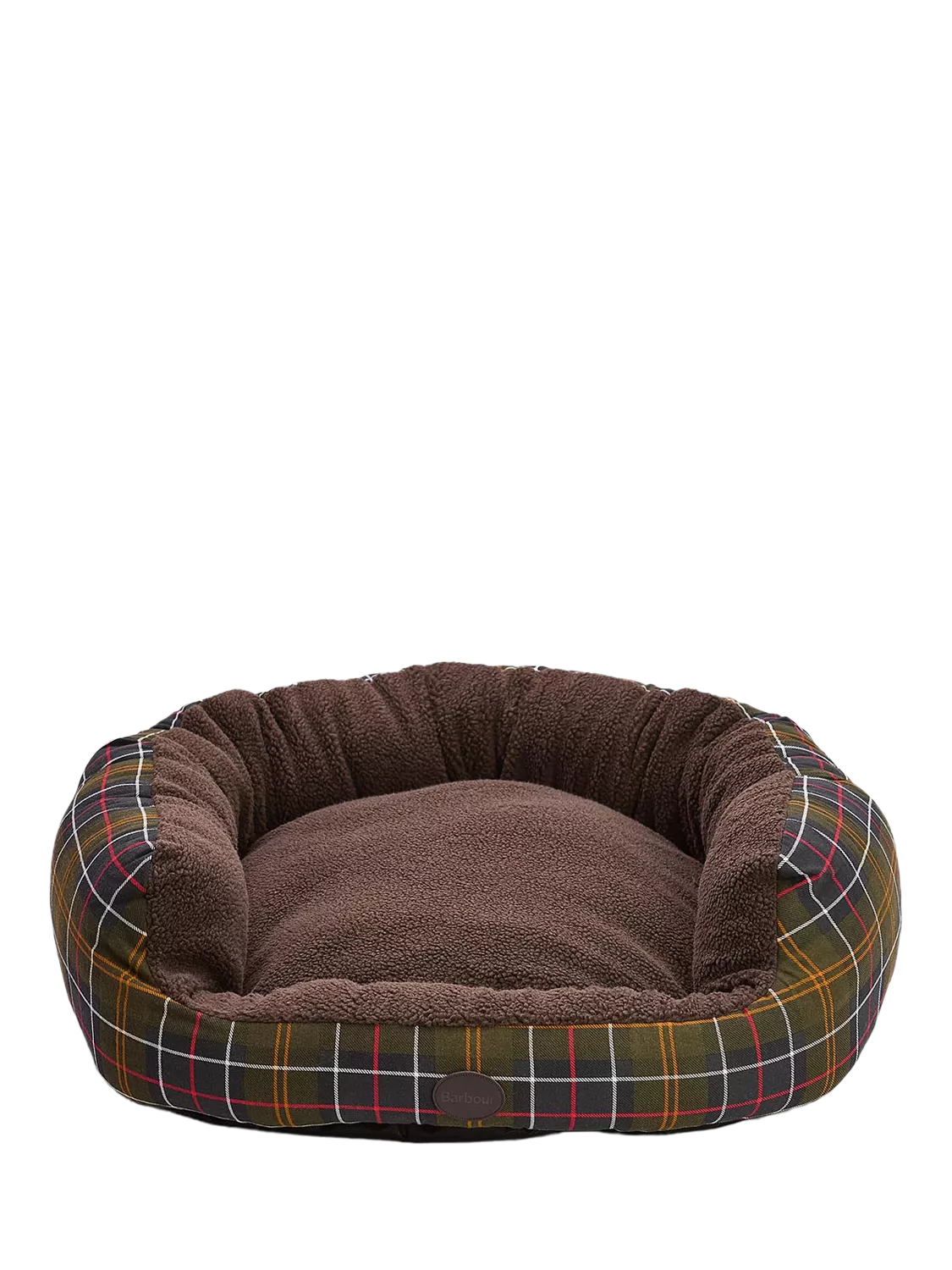 Barbour Tartan Trim Snuggle Dog Bed 35in (British brand)