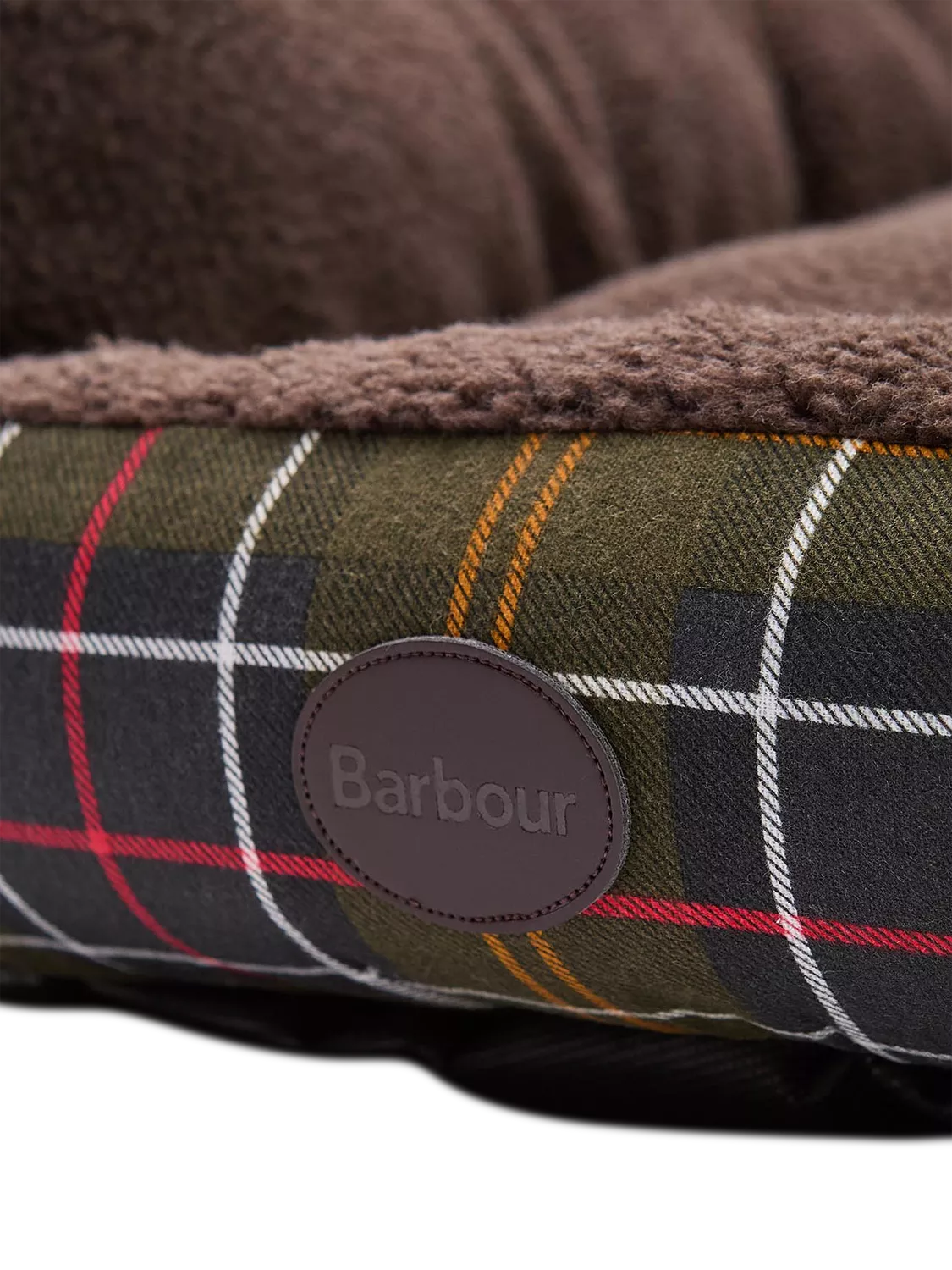 Barbour Tartan Trim Snuggle Dog Bed 35in (British brand)