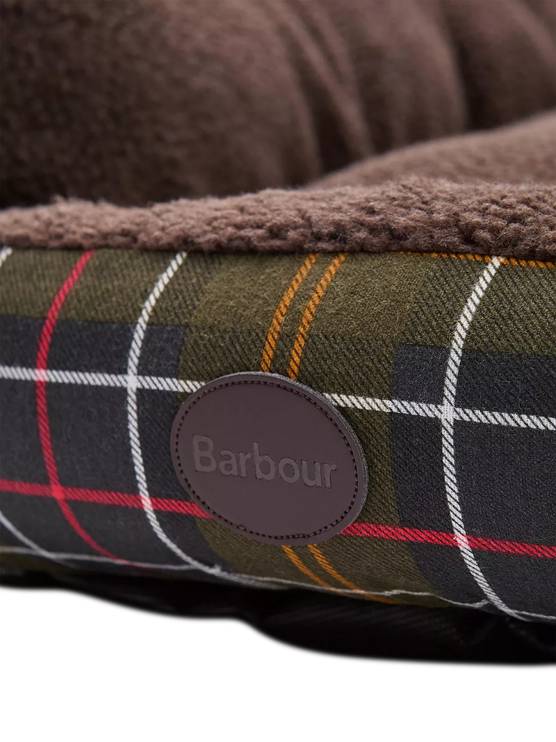 Barbour Tartan Trim Snuggle Dog Bed 35in (British brand)