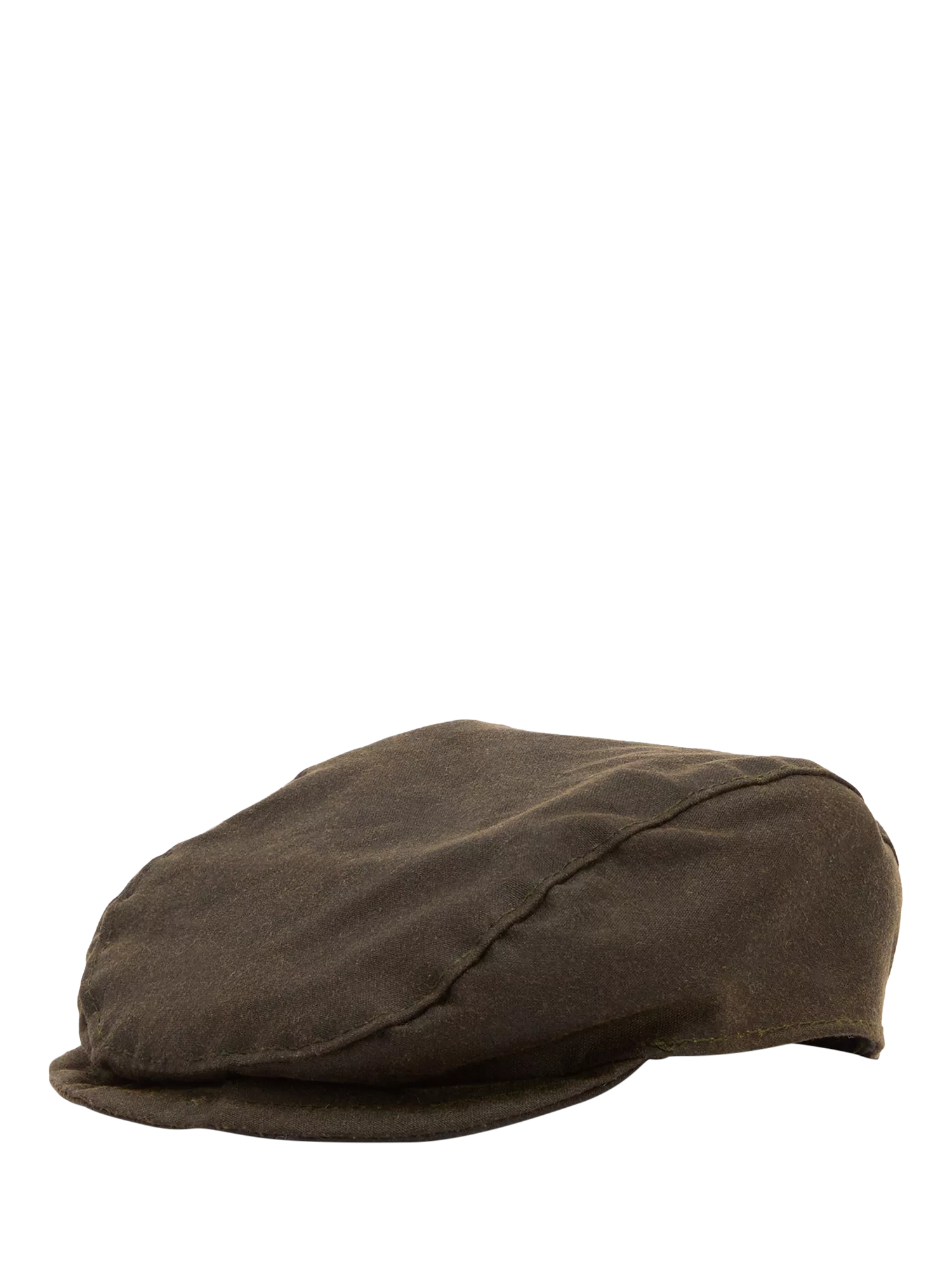 Barbour dog waxed flat cap in green olive (British brand)